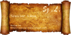Szeiler Léna névjegykártya